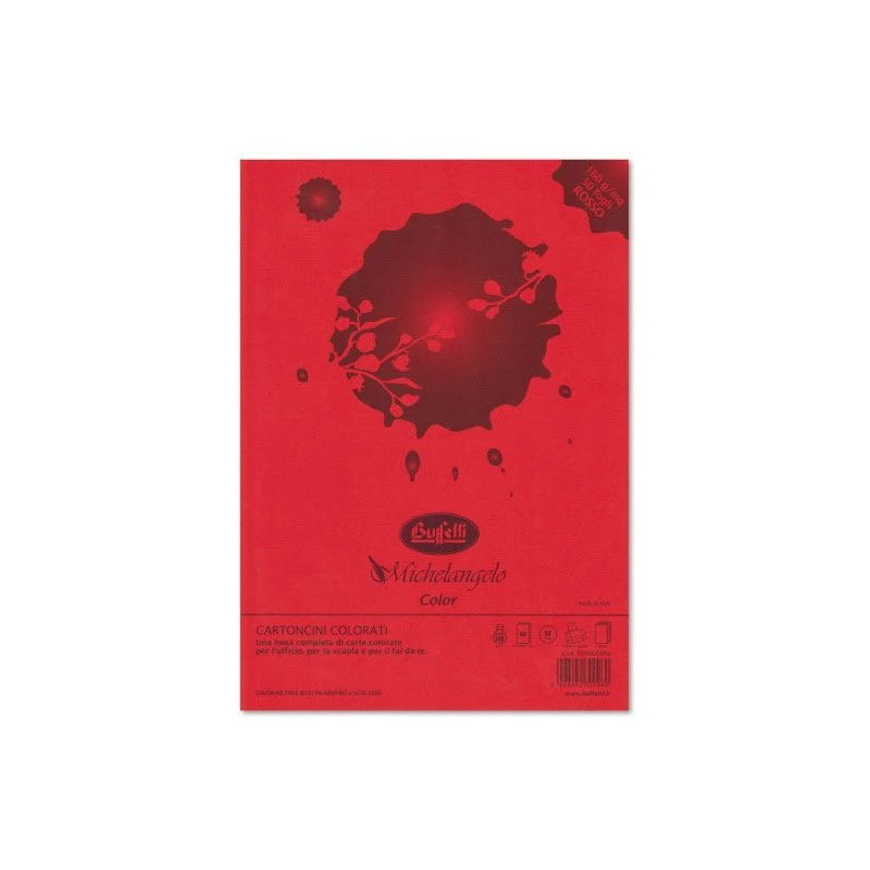 Carta Michelangelo Color A4 - Risma da 50 fogli - 80g - colori forti